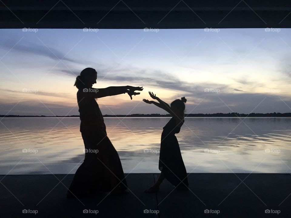 Playing as the sun set 