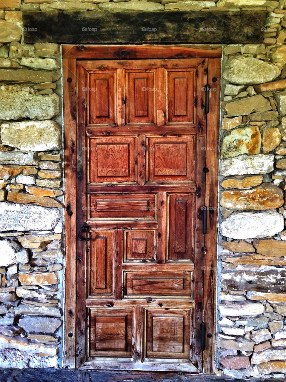Wooden Door at a historic Mission