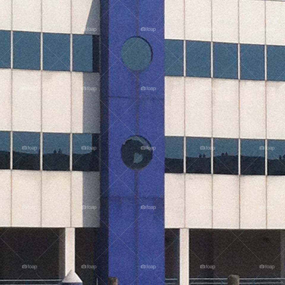 Yacht club building portholes