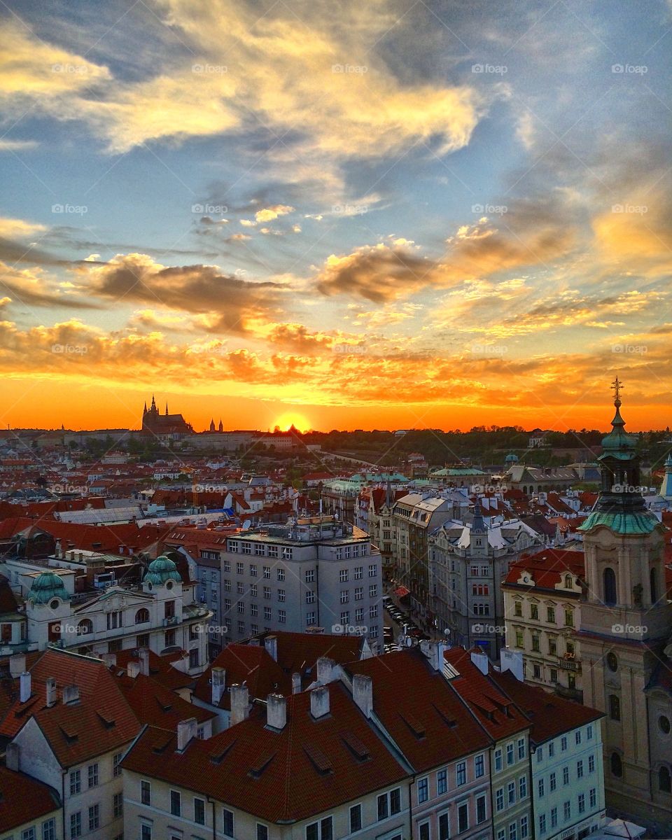 Sunset in Prague
