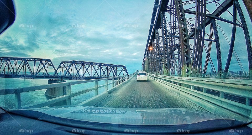 On the way on the bridge