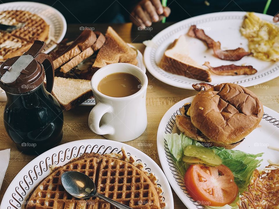 Breakfast winters egg bacon coffee food 