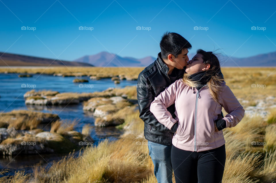 kissing couple