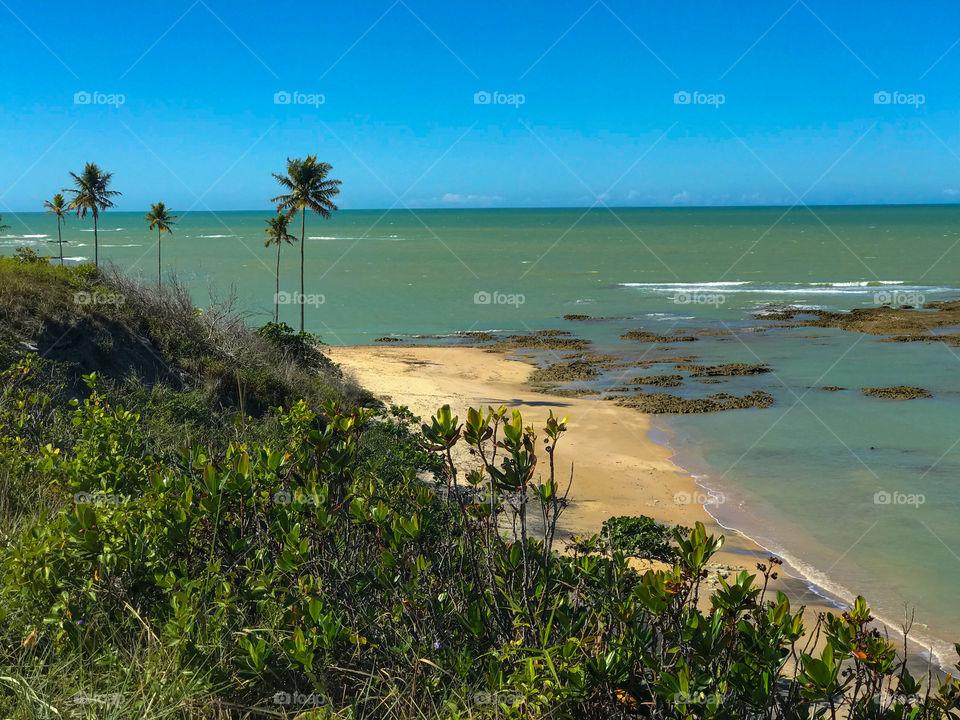 Beautiful beach in Cumuruxatiba Bahia Brazil!