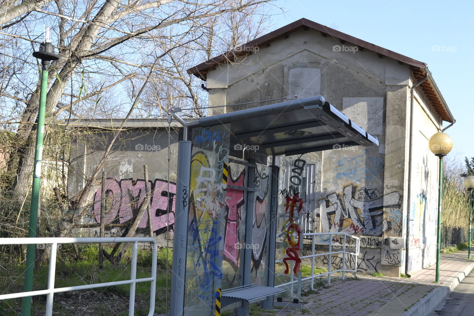 Abandoned house on Park Road in Pescara .Italia