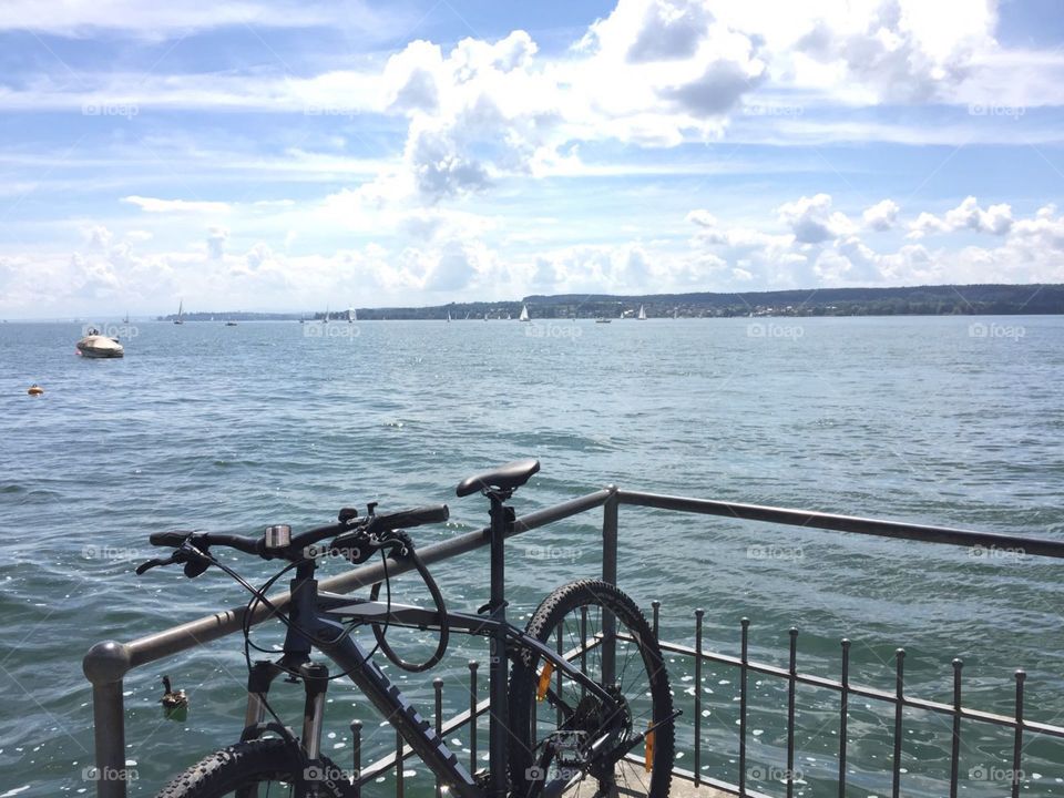 Lake view and bicycle