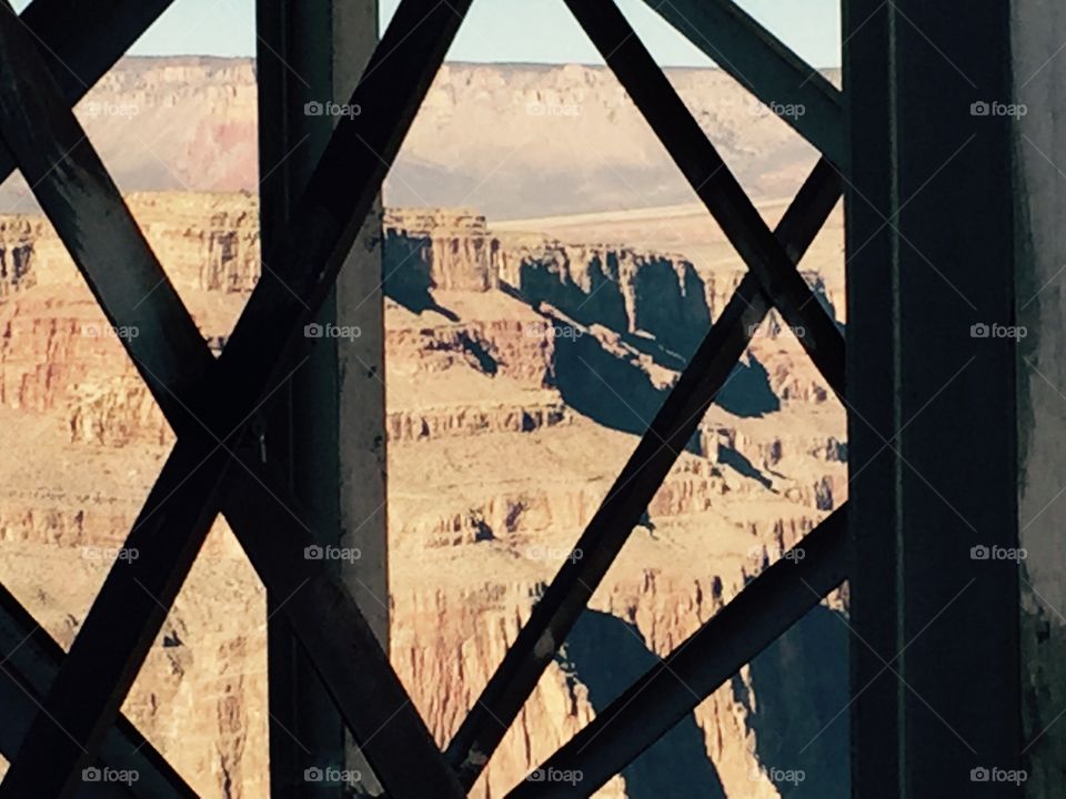 Grand Canyon through abstract  structure