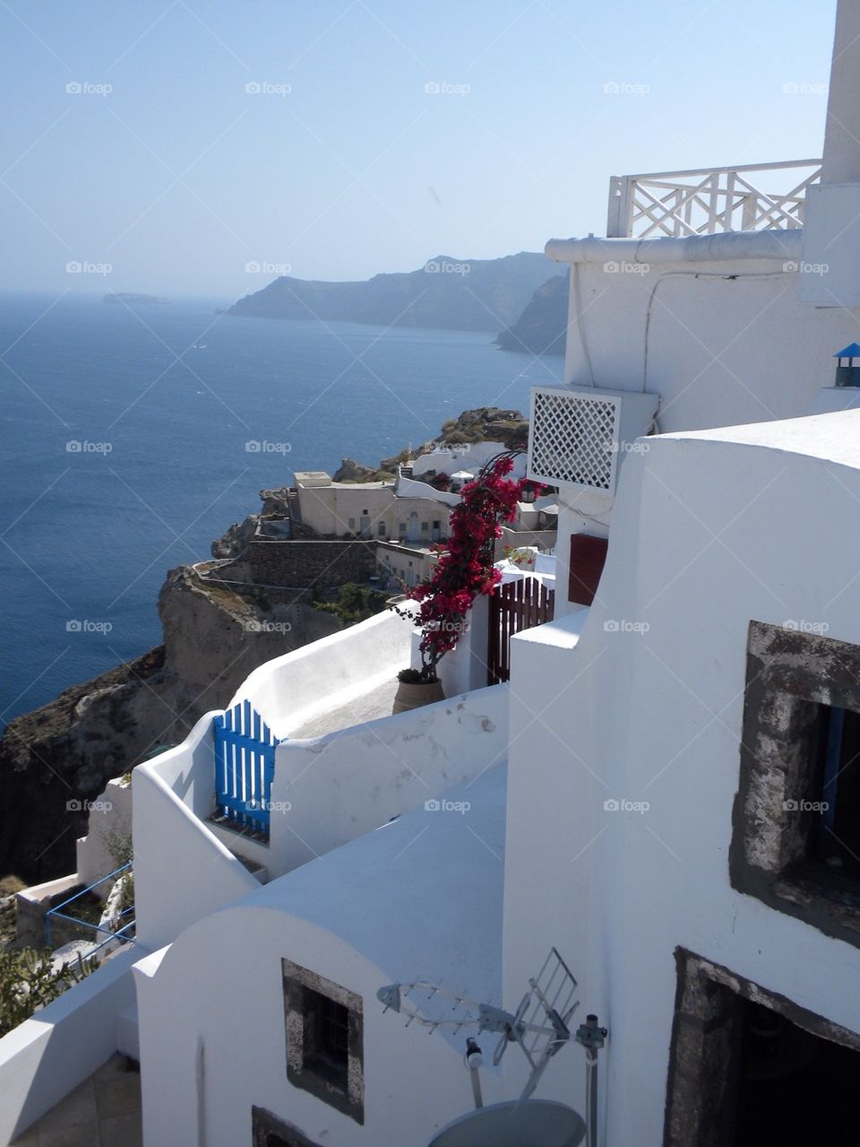 View of the sea Santorini Greece 