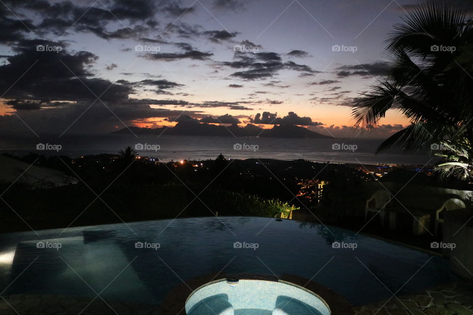 Everyday, a different sunset in Tahiti