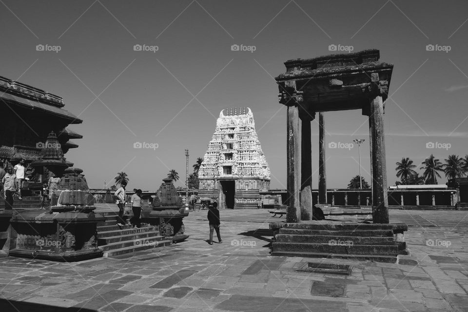 Nostalgic - Monochromatic style - India temple environment 