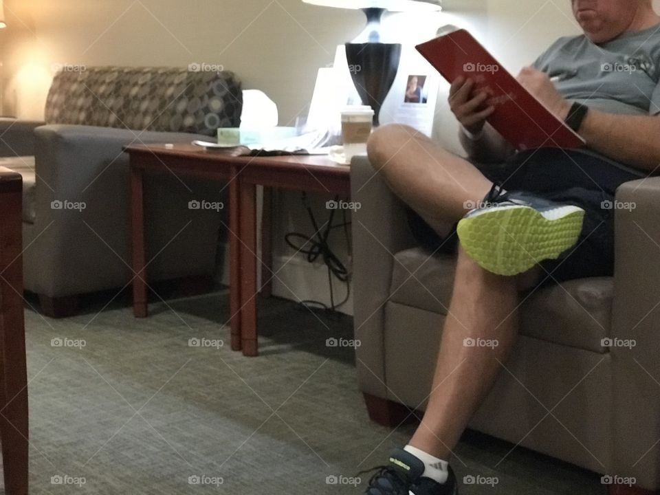 Filling out paperwork 