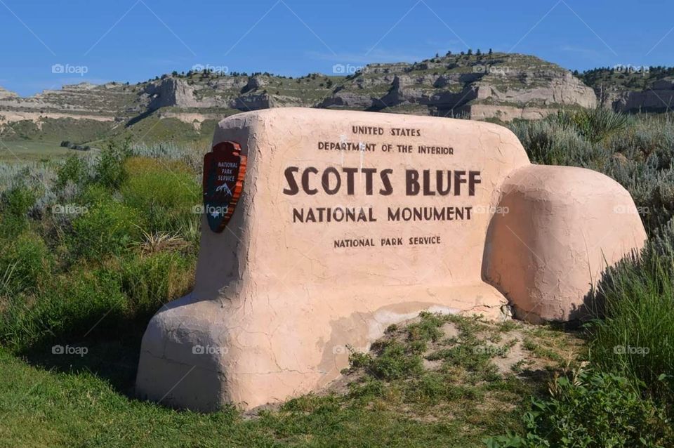Scott's Bluff National Monument, sign, National Park Service
Scott's Bluff,
NE