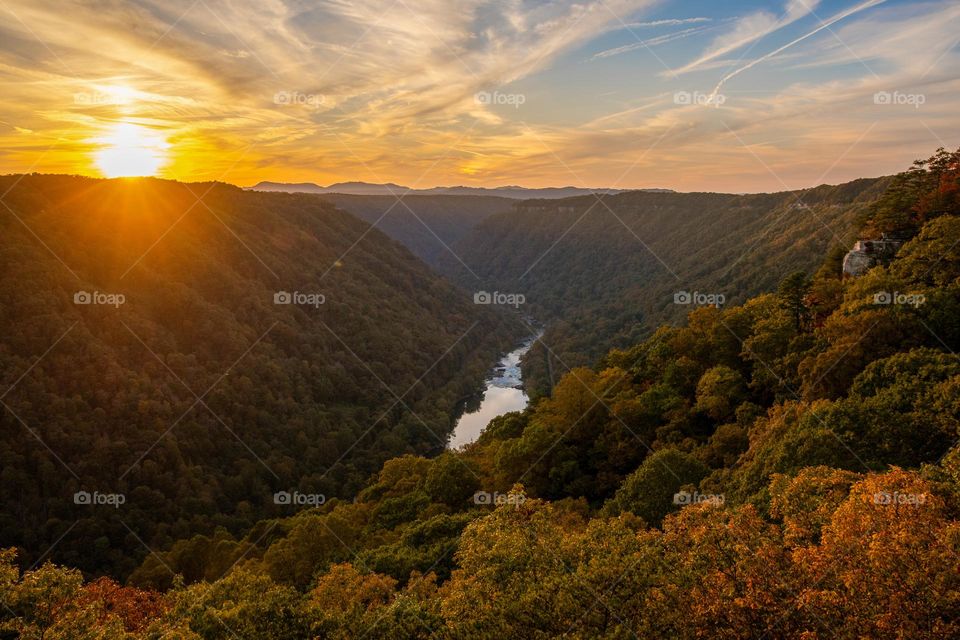 Autumn Sunset over the Gorge