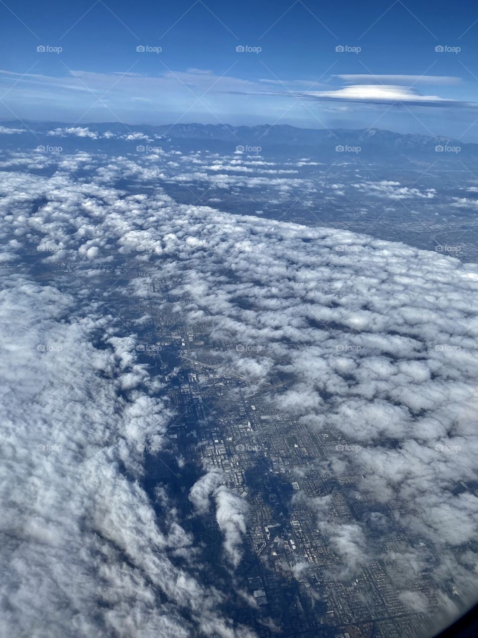 Flying over Anaheim California 