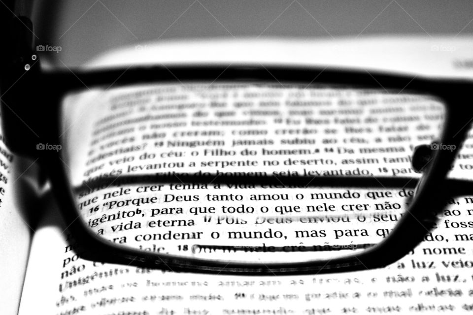 Eyewear on an open book