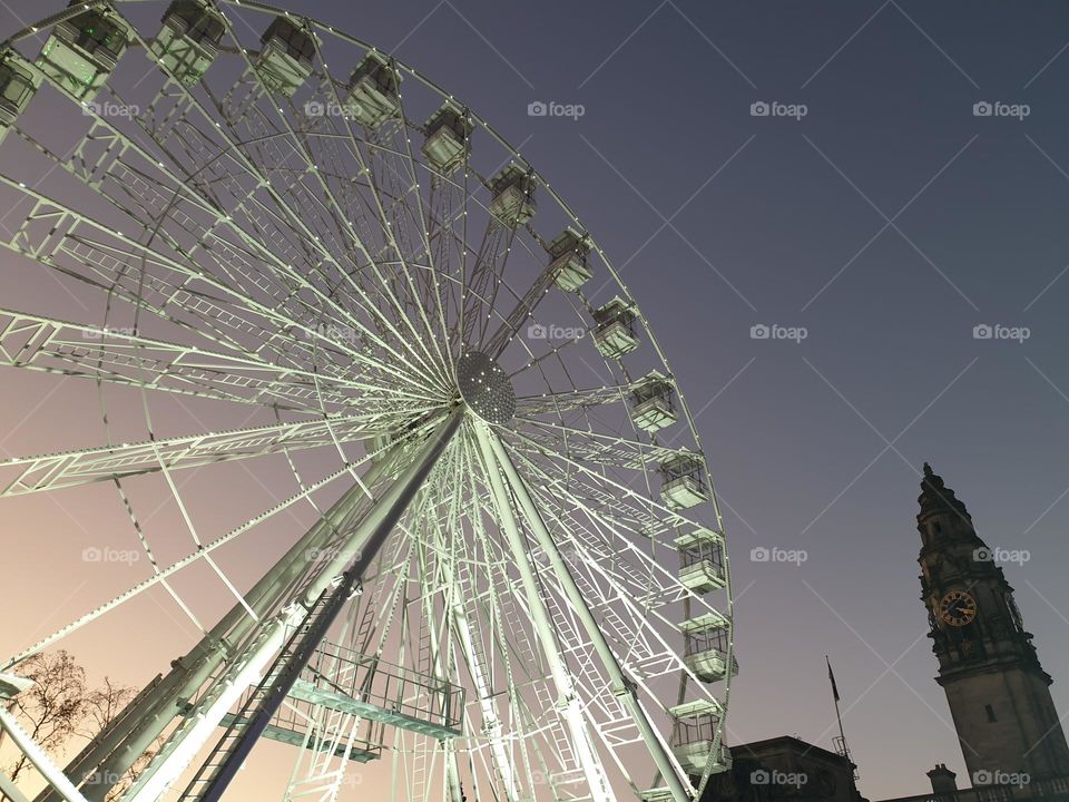 ferris wheel at dusk