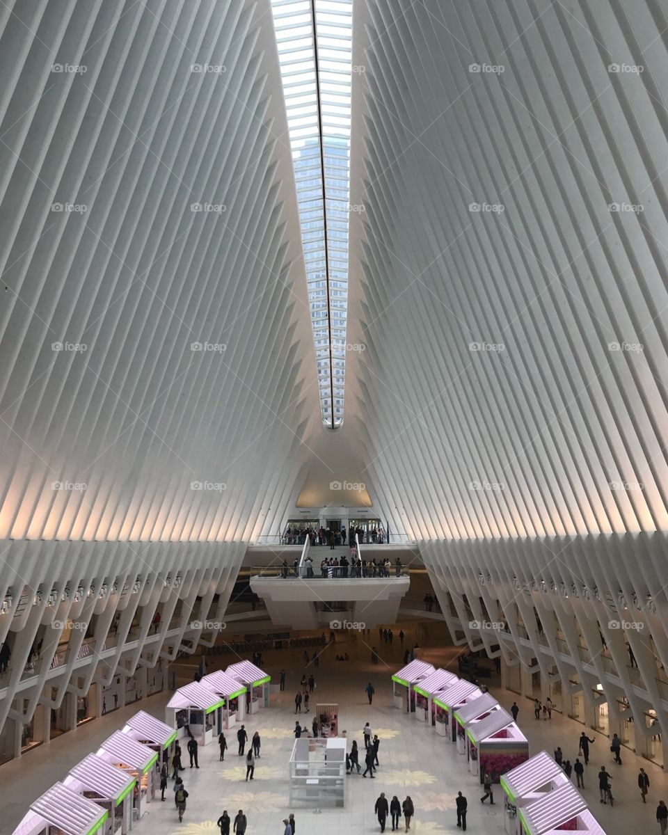 Inside The Oculus at World Trade Center in NYC.