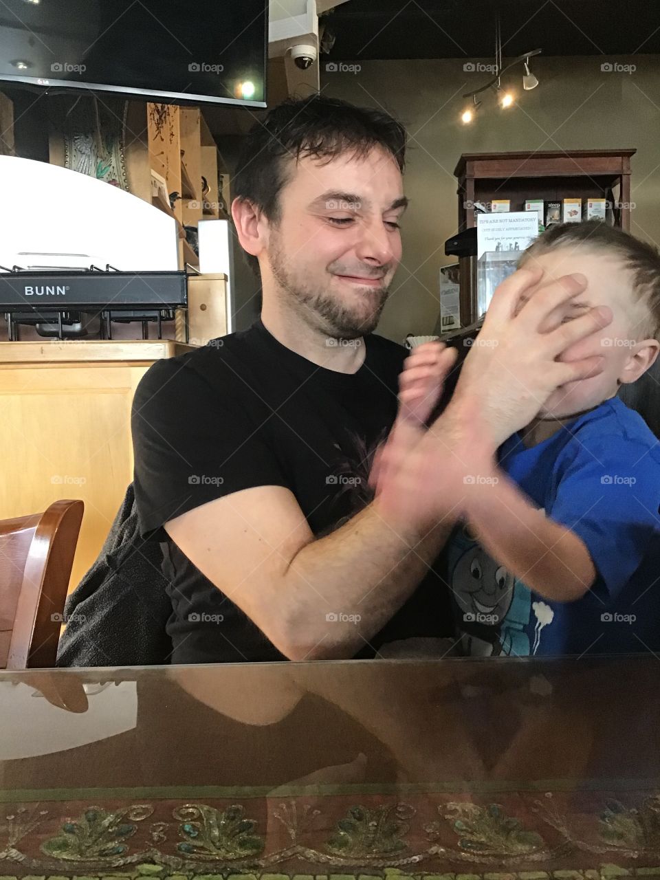 My son and a buddy goofing around 