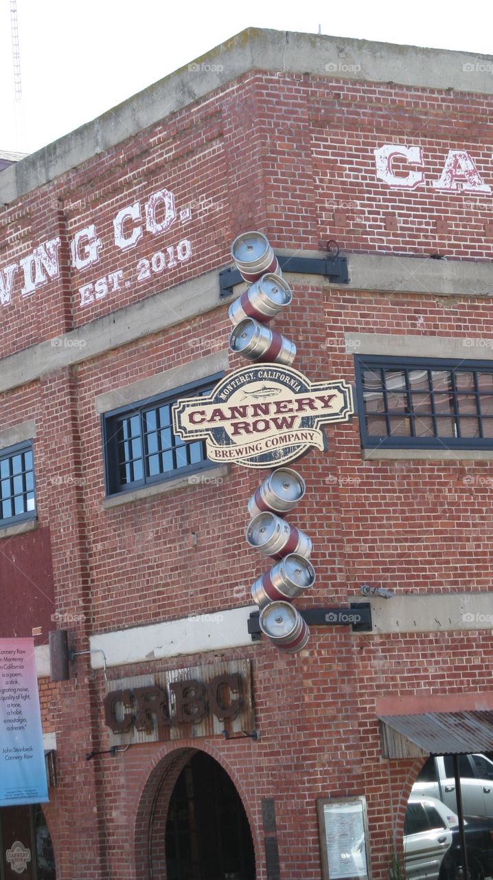 Cannery Row Brewing Company Street Sign, Monterey, Ca. 