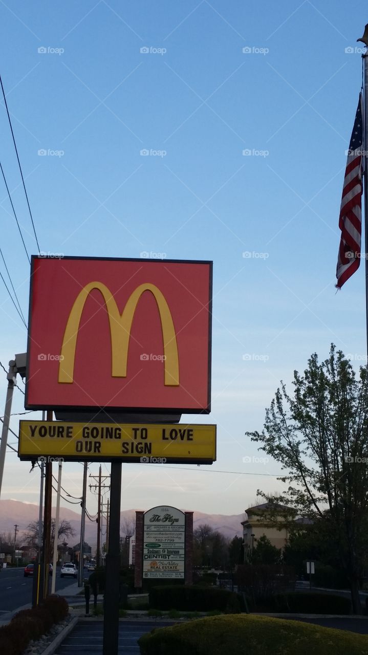 Random McDonald's sign . I laughed at this sign, had to snap a picture of it.