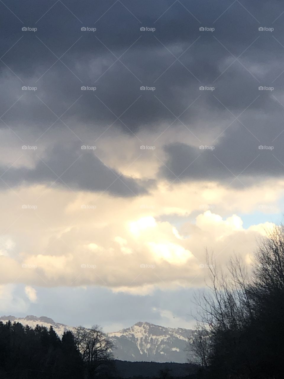 Clouds over the Alps