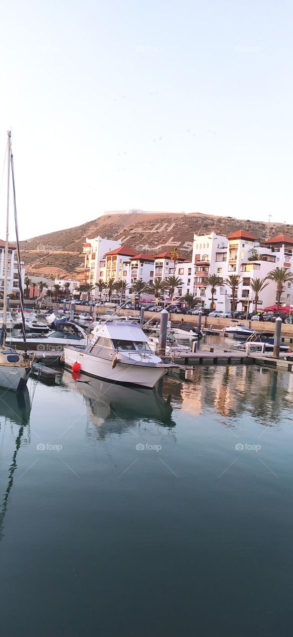 marina beautiful place in the beach of agadir city