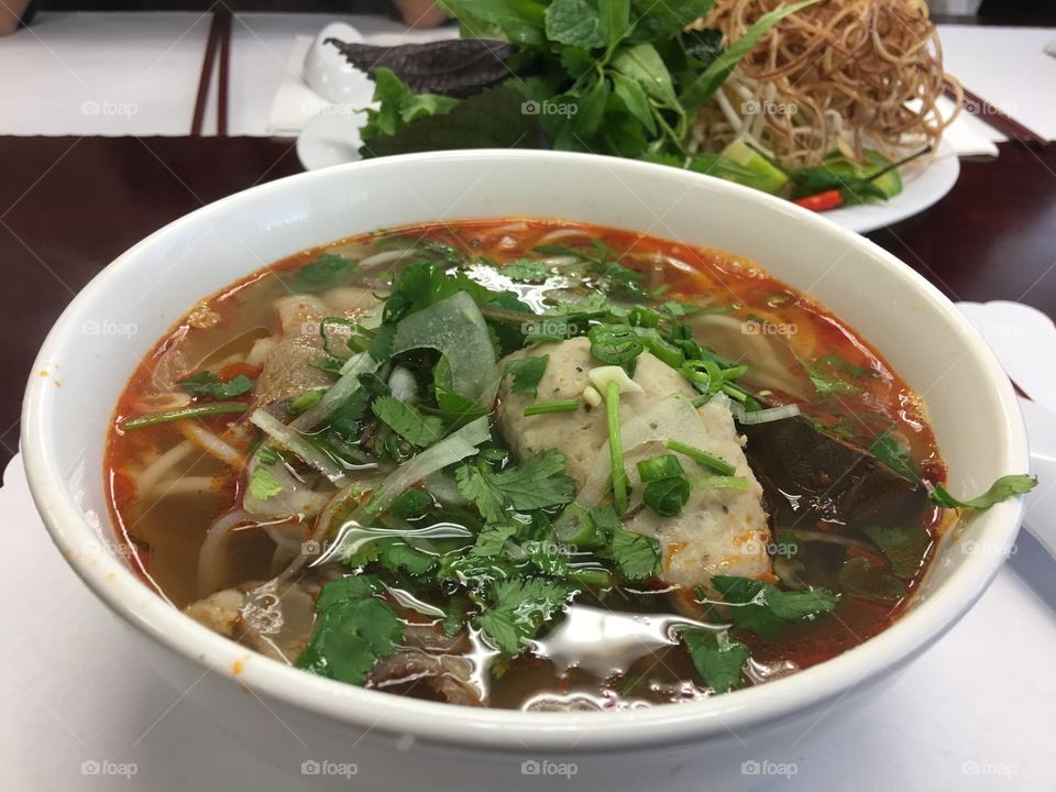 Vietnamese hot and slick beef stew (Bun Bo Hue)