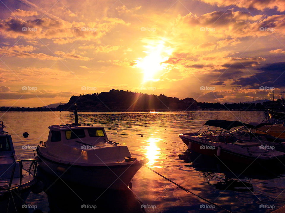 harbour sunset