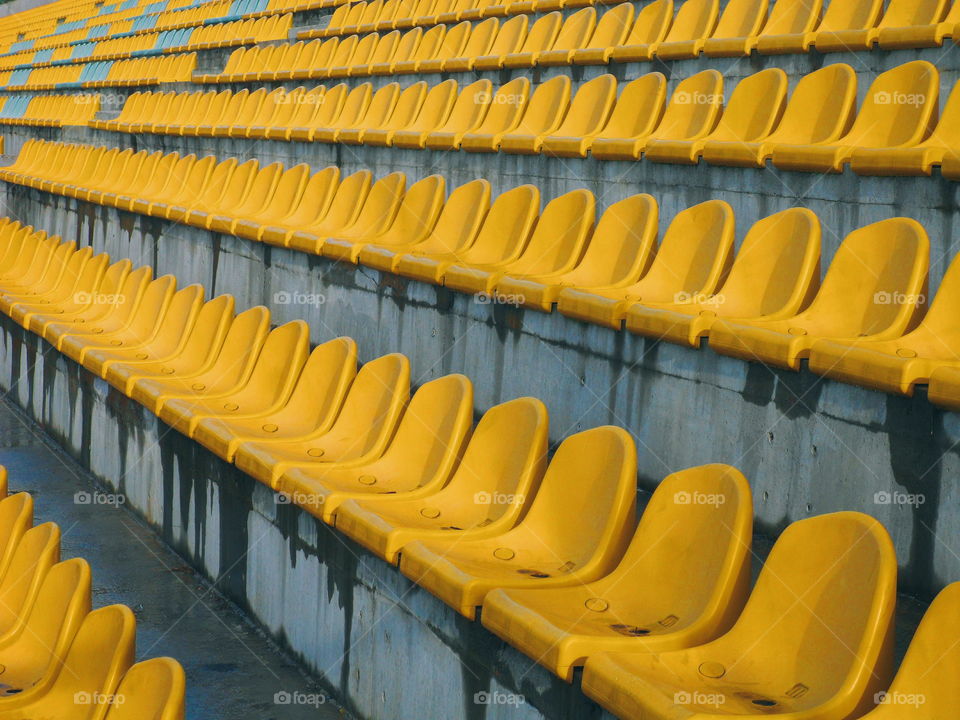 yellow seats at stadium