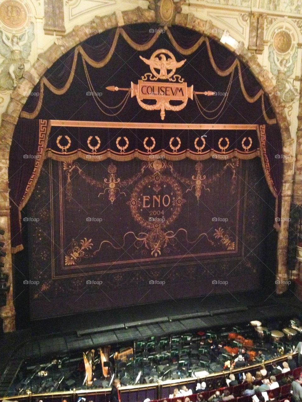 Stage. Coliseum theatre. London