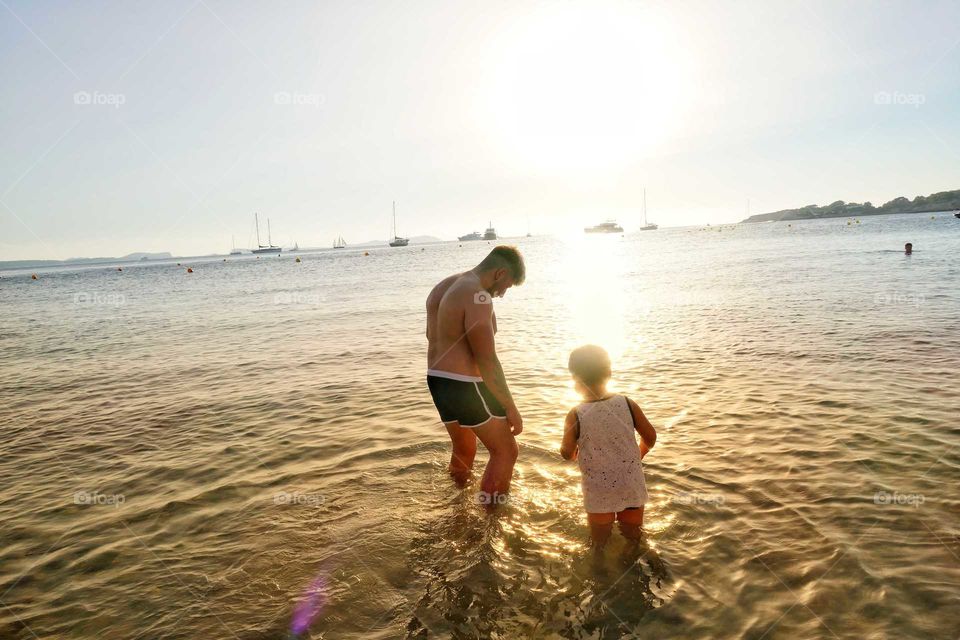 Precious family time at the beach