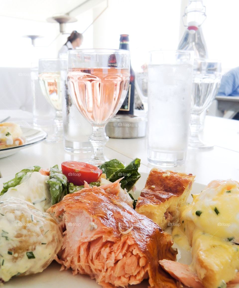 Food and drink . Smoked salmon