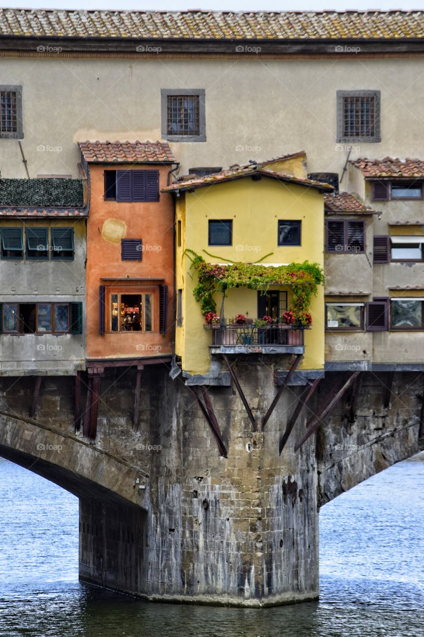 View of Ponte Vecchio in Florence Italy