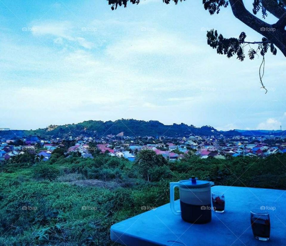 enjoy coffee in the afternoon