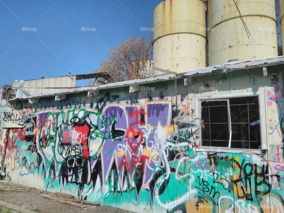 graffiti of a slaughterhouse