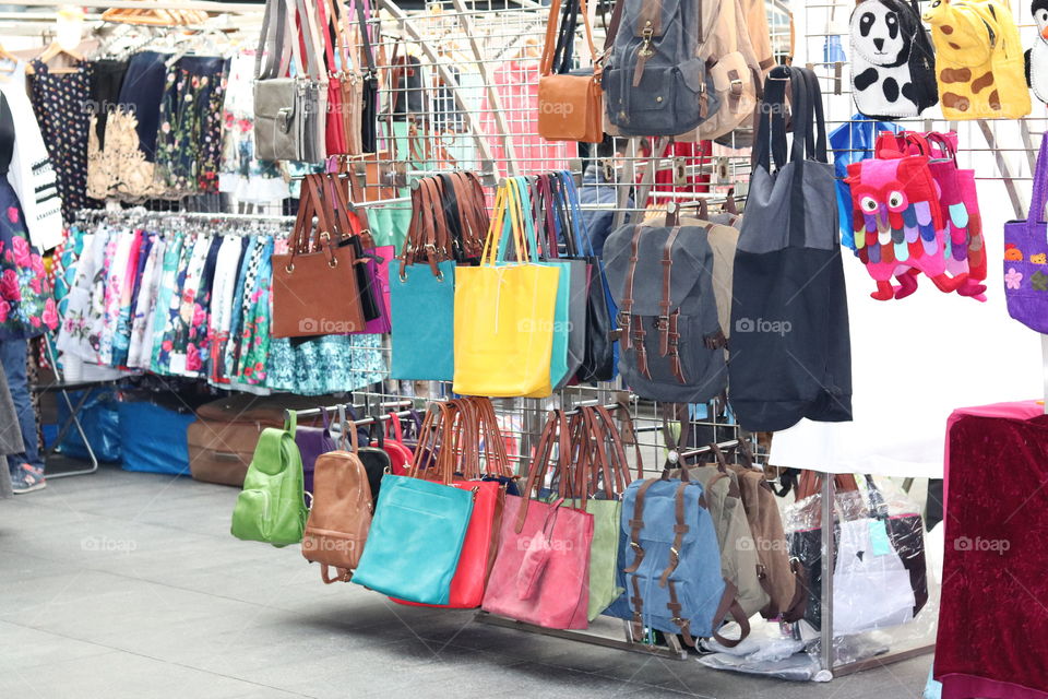 Women's bags in market