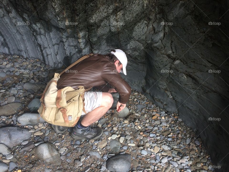 Digging a cave in wales