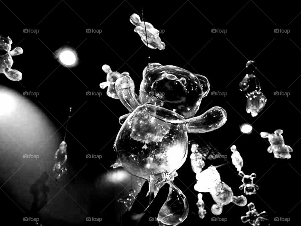 Floating Glass Figures