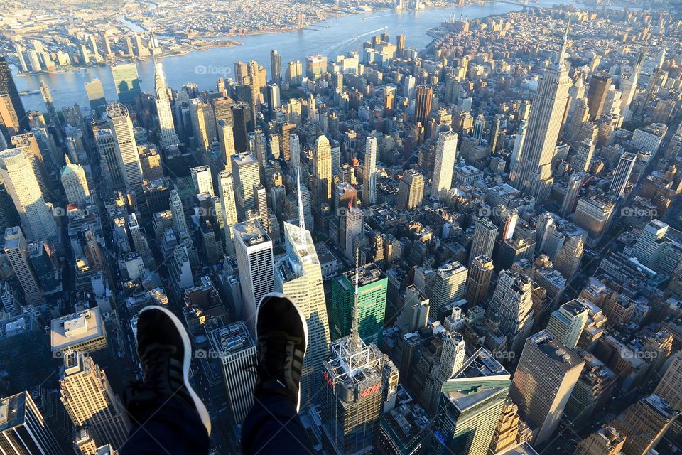 My feet hanging out over NYC