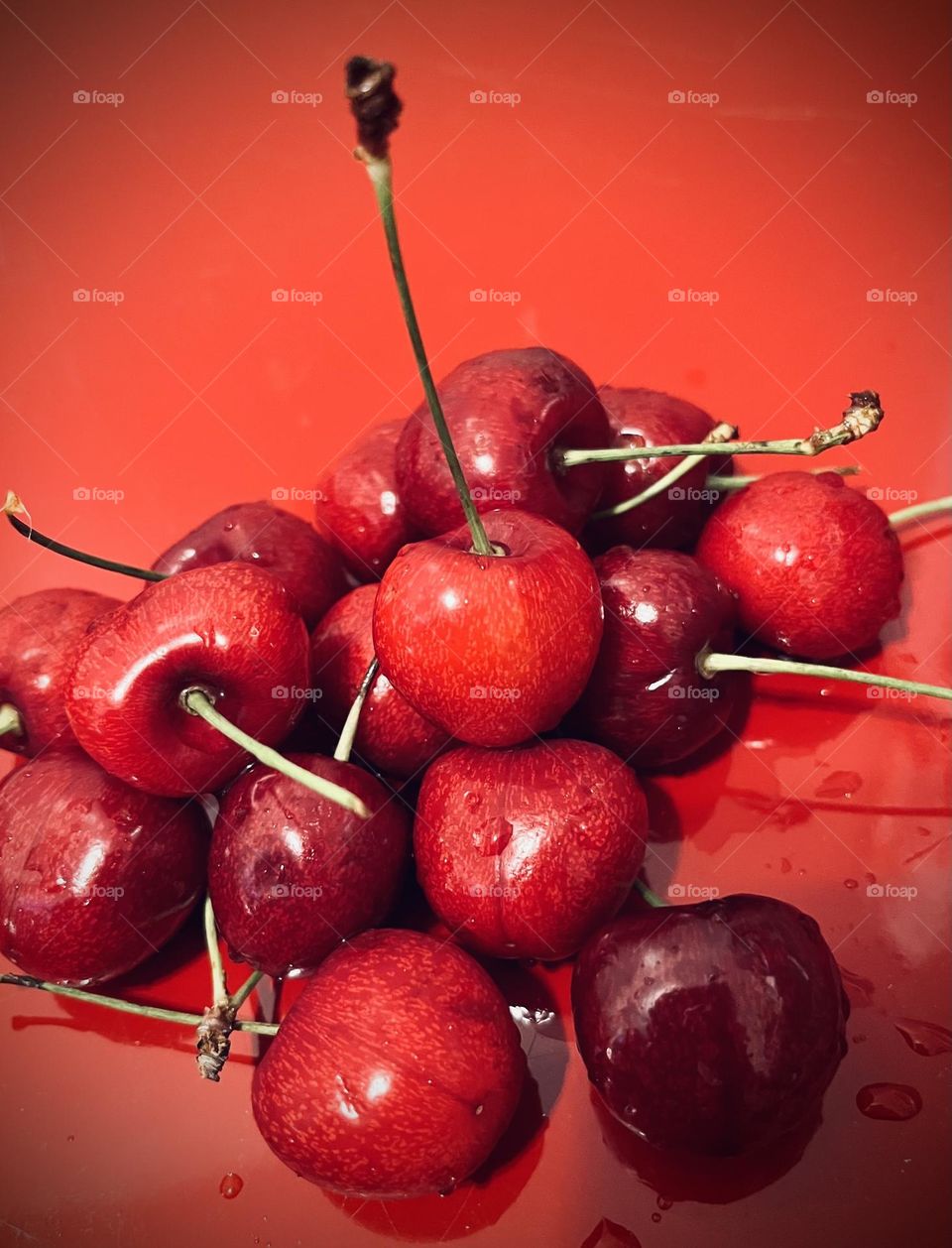 fresh cherries 🍒