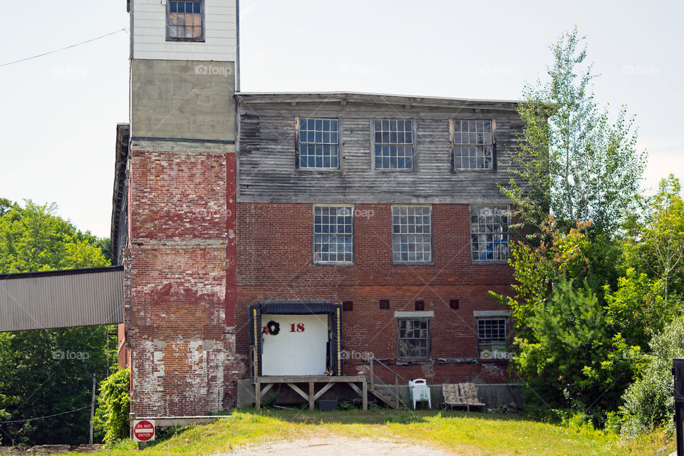 Old  bean factory in North Vassalboro Maine