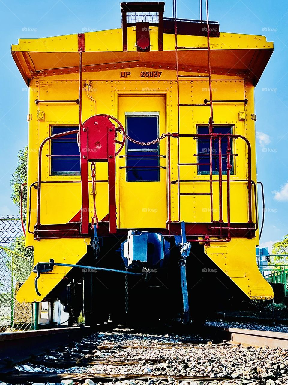 Union Pacific Railroad Caboose Rear View