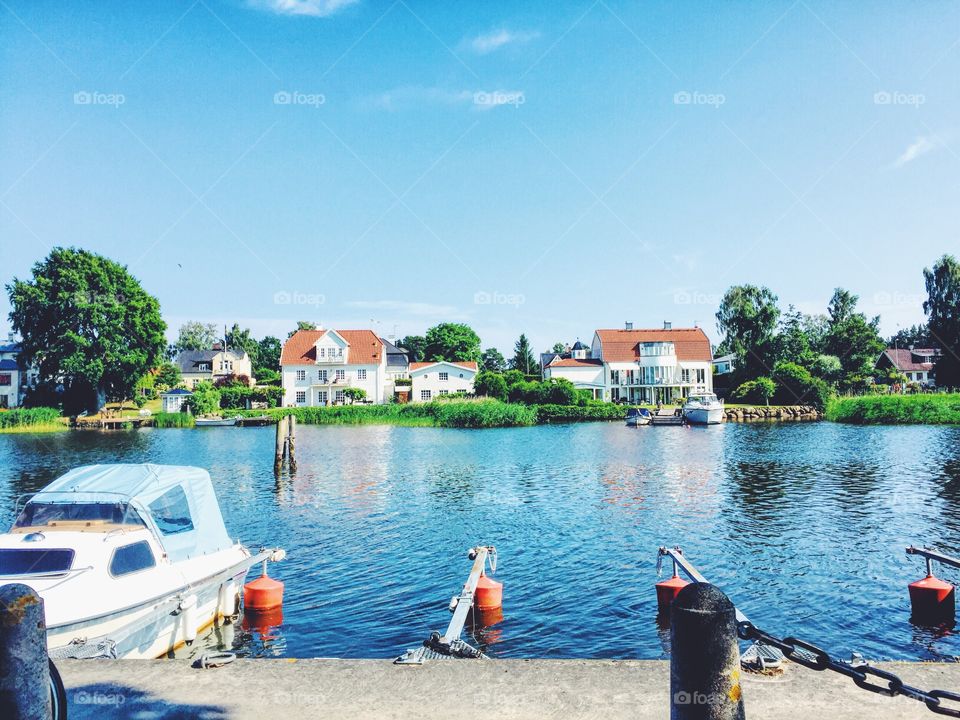 Houses by the canal