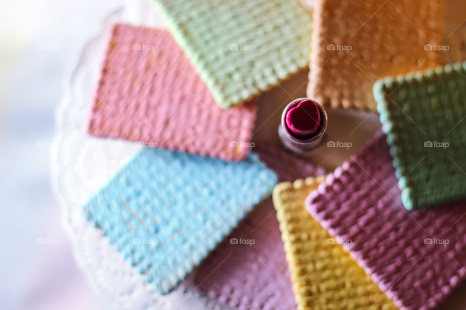 rainbow cookie heart lipstick