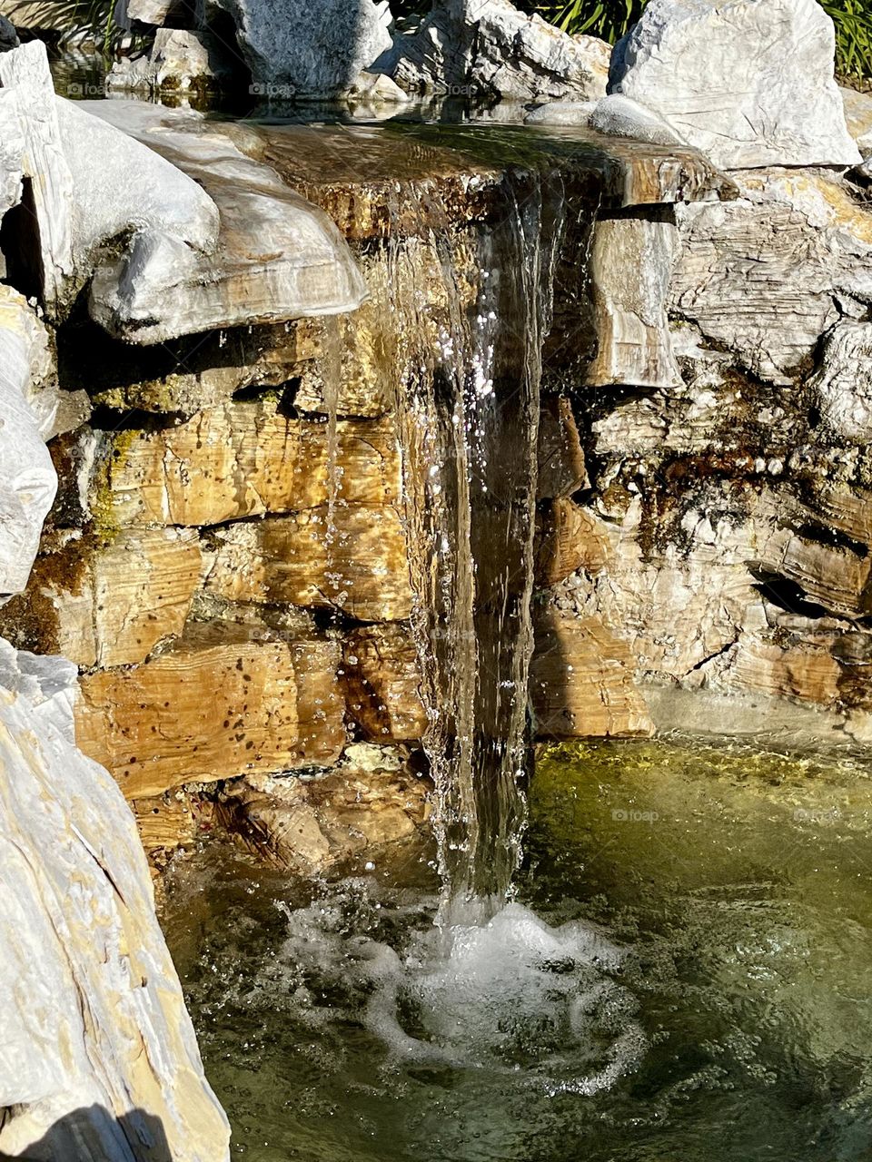 Urban Nature Manmade Waterfall 