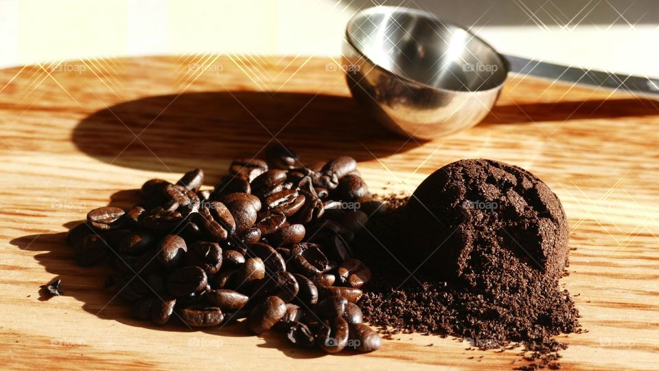 Closeup of glittering coffee beans a promise of good things to come