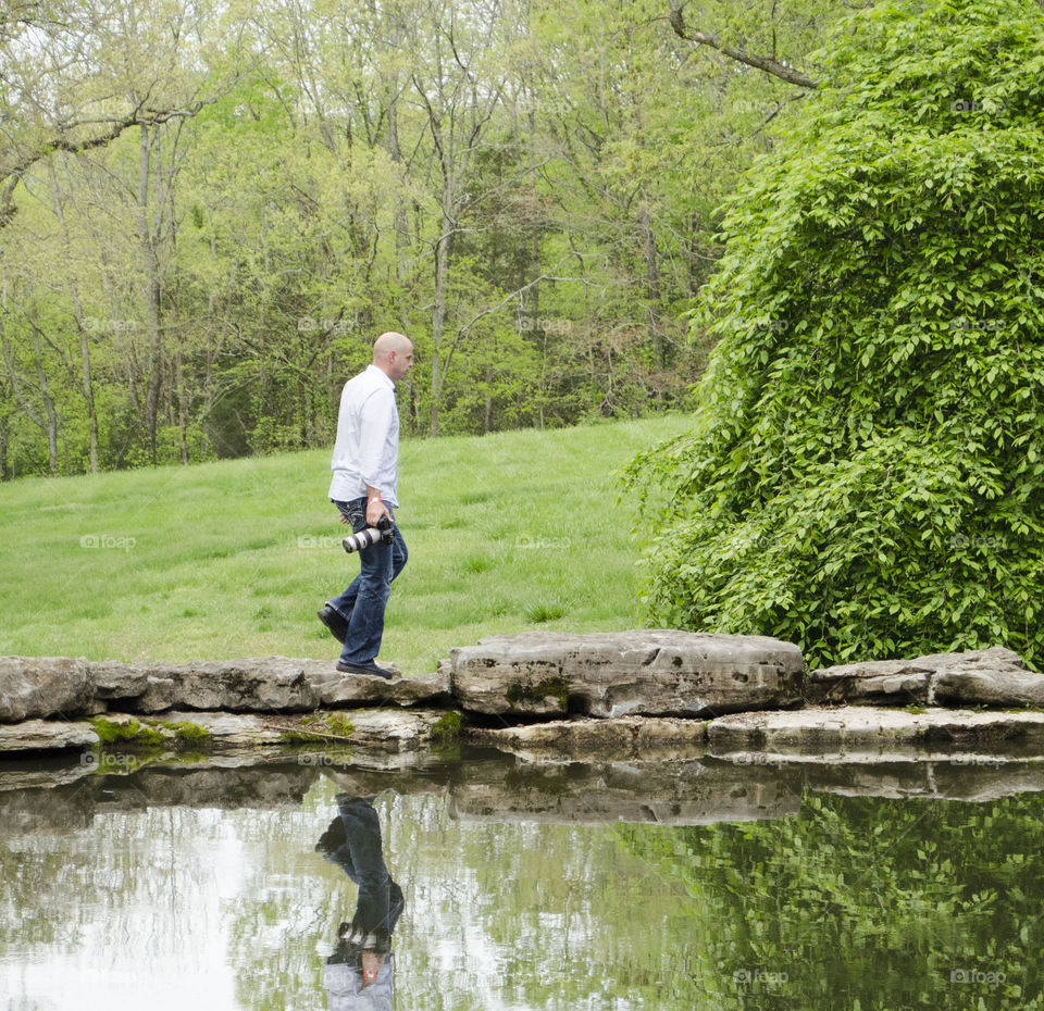 getting the photo. working to get the shot