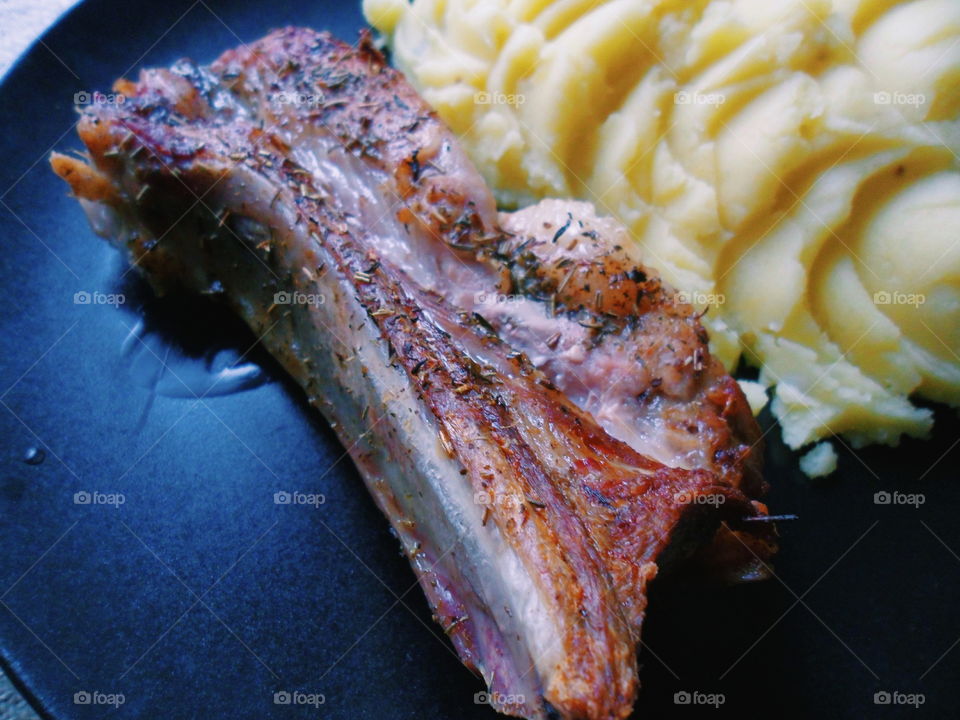 grilled pork ribs