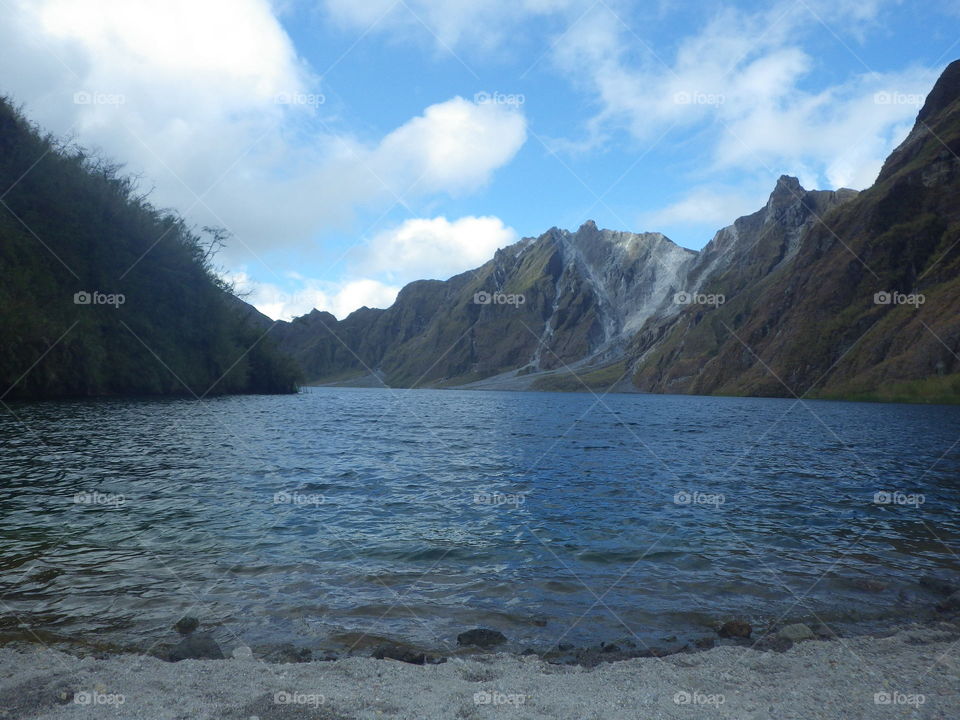 at the crater of Mt Pinatubo