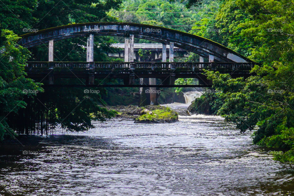 Scenic view of bridge over river